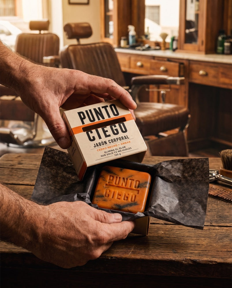 Caja de Punto Ciego abierta, con la barra a la vista